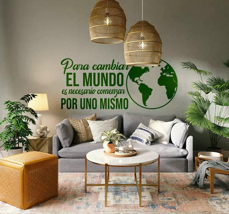 Vinilo decorativo cambiar el mundo - TenVinilo