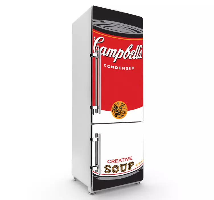 Vinilo decorativo Campbells nevera - TenVinilo