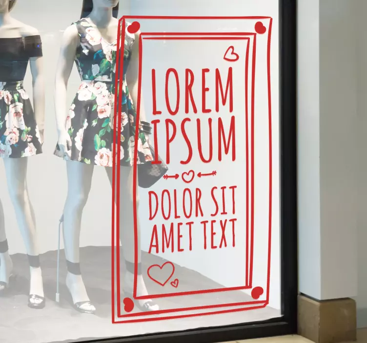 Vinilo decorativo cartel día enamorados - TenVinilo