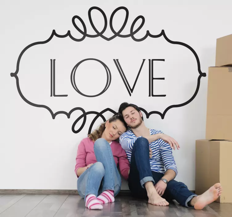 Vinilo decorativo cartel love - TenVinilo