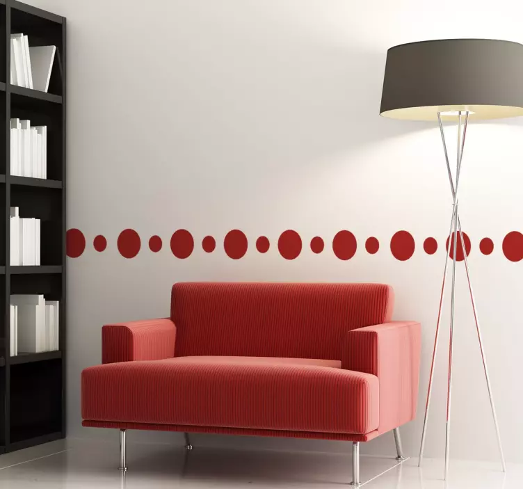 Cenefa adhesiva decorativa círculos - TenVinilo