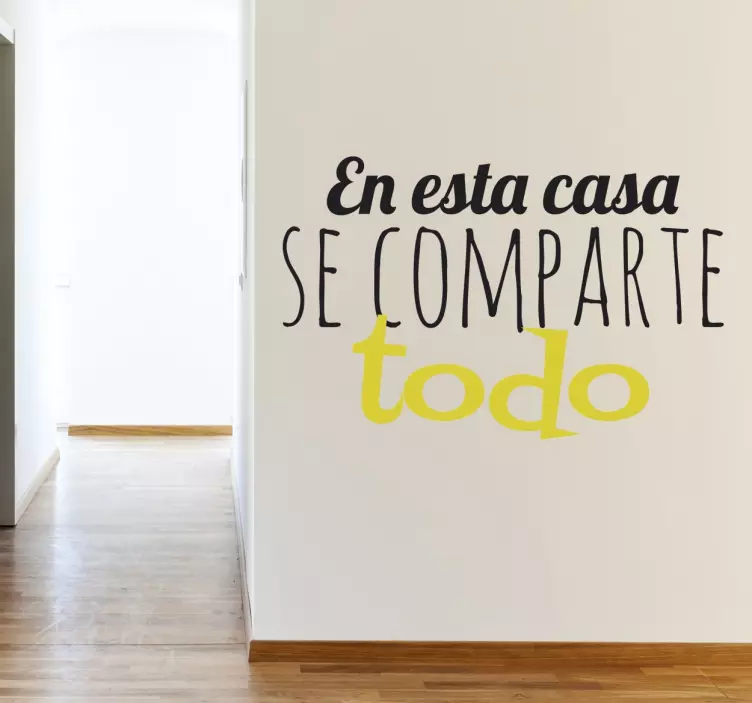 Vinilo decorativo compartir - TenVinilo