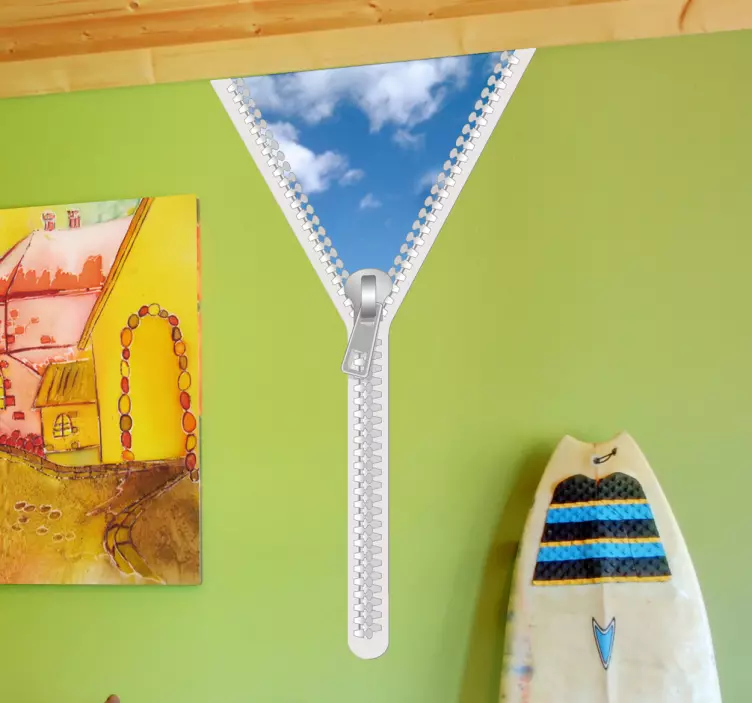 Vinilo decorativo cremallera cielo - TenVinilo