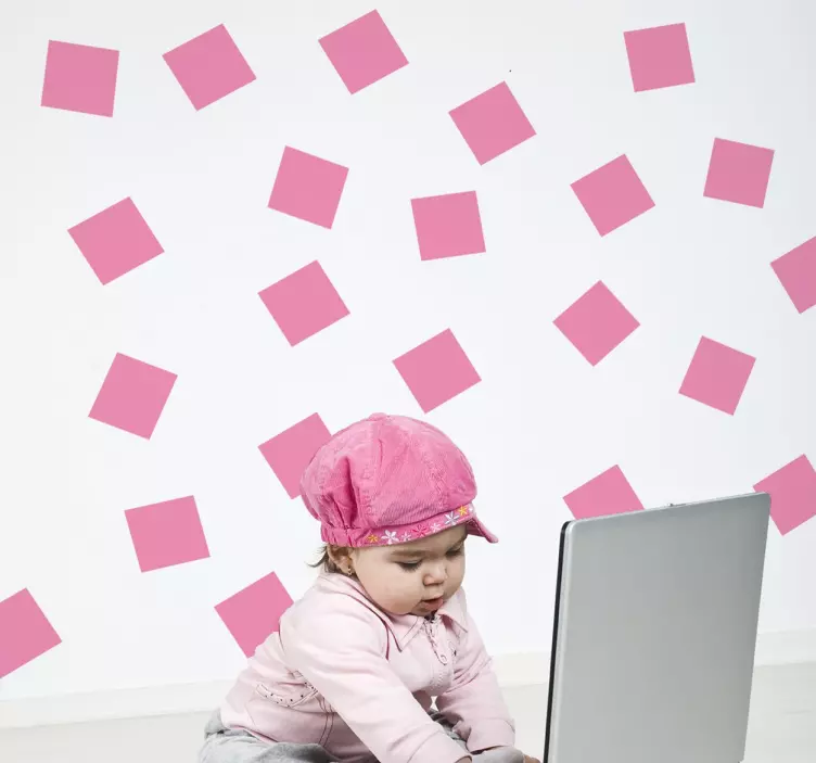 Vinilo decorativo cuadrados geométricos - TenVinilo