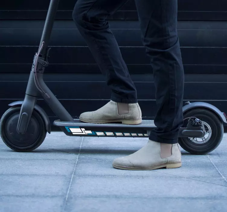 Vinilo cuadrados patinete - TenVinilo