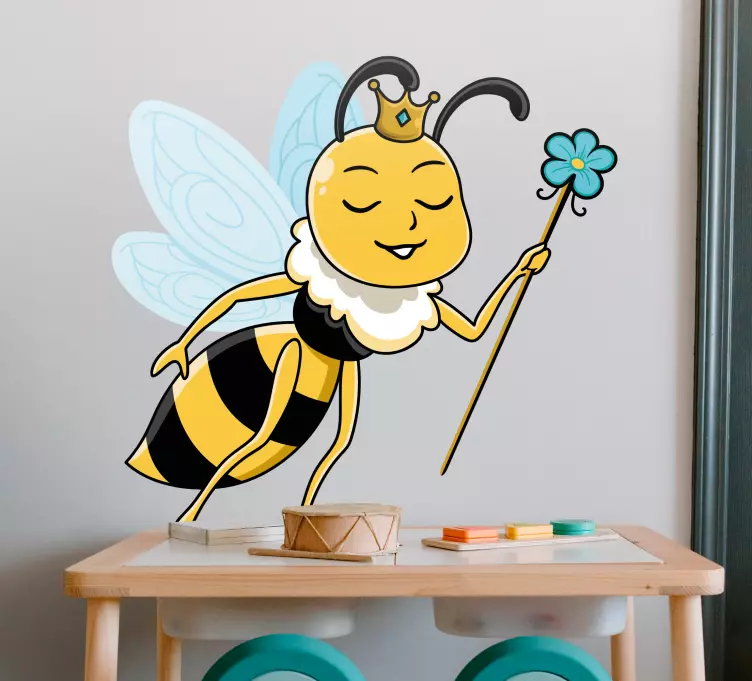 Vinilo cuento infantil Diseño encantador de la abeja de hadas - TenVinilo