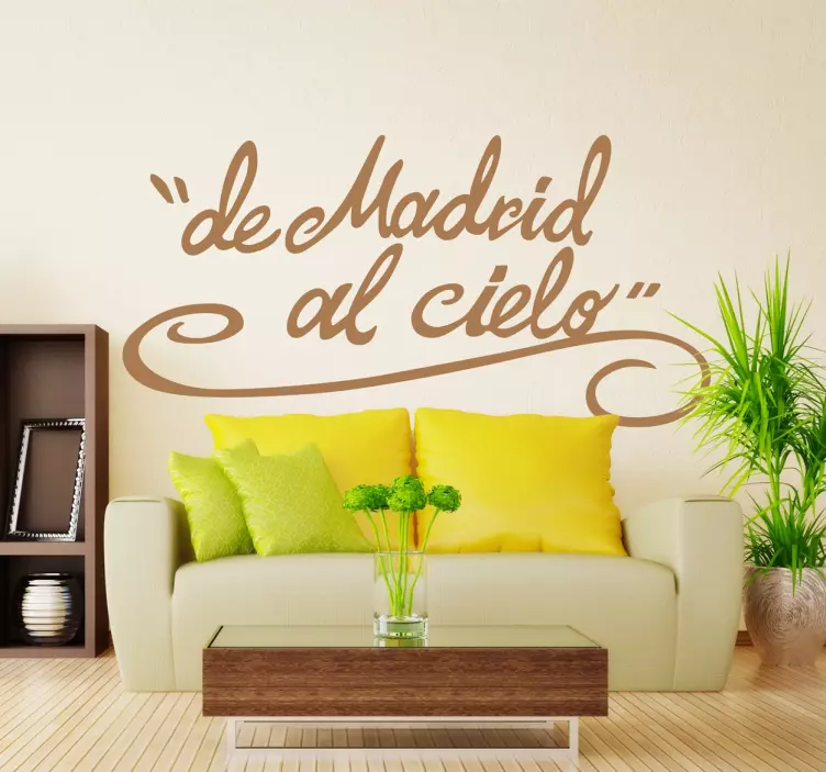 Vinilo decorativo de Madrid al cielo - TenVinilo