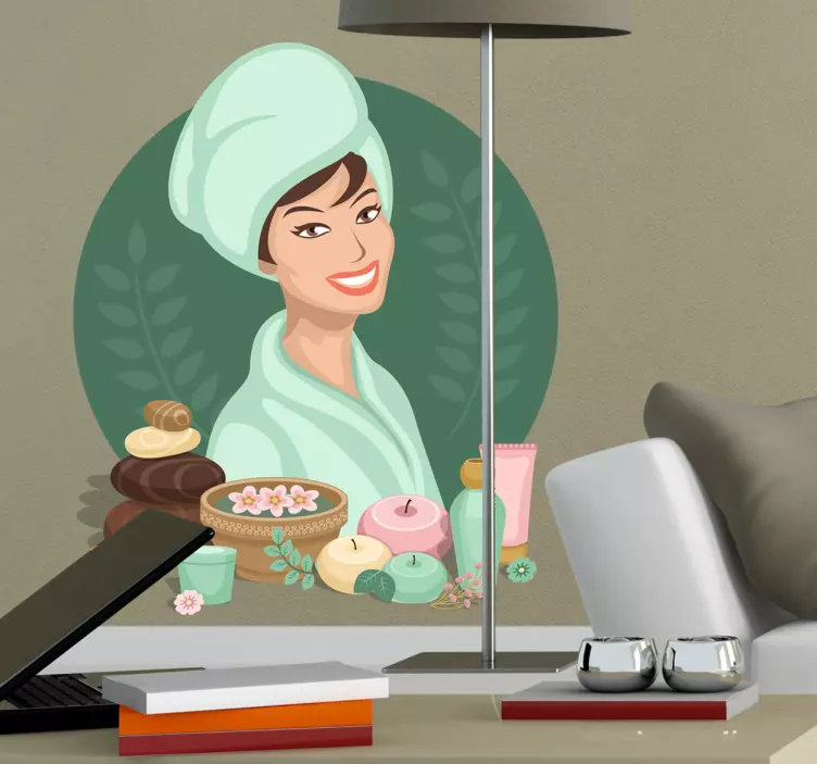 Vinilo decorativo dibujo para spa - TenVinilo