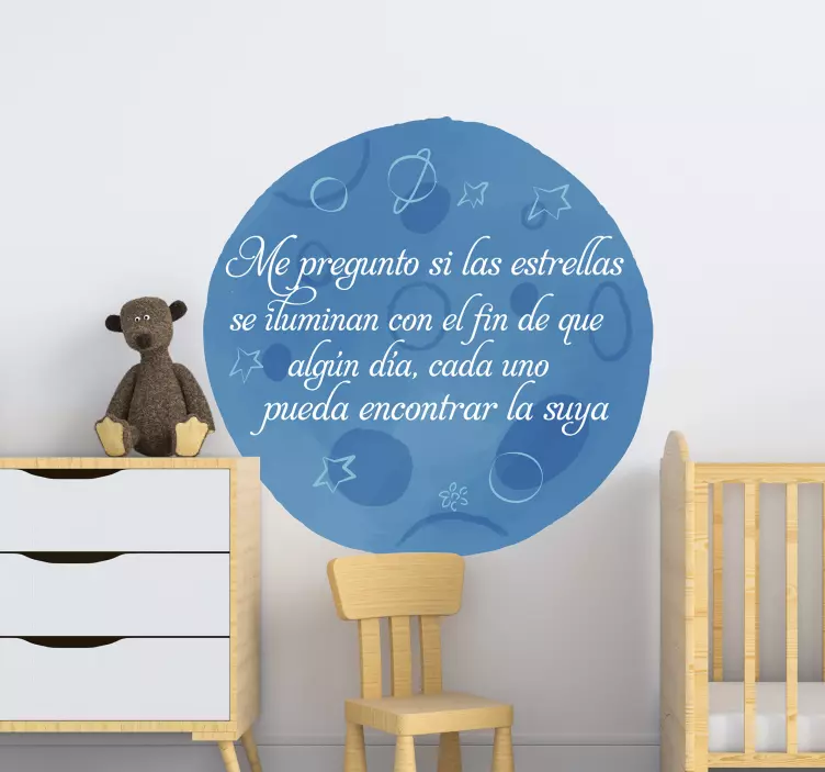 Vinilo Principito infantil con frase - TenVinilo