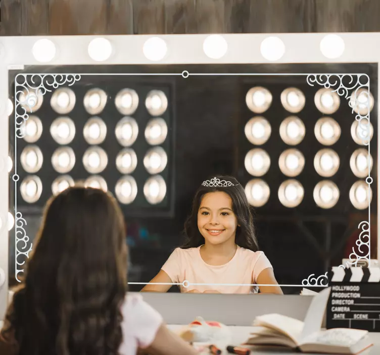 Vinilo decorativo espejo de marco antiguo - TenVinilo