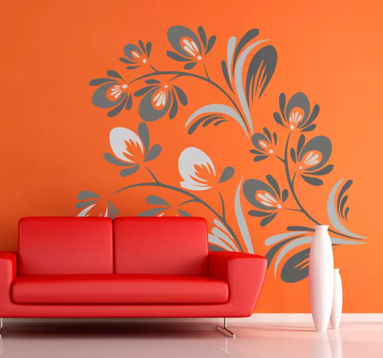 Vinilo decorativo floral ornamental - TenVinilo