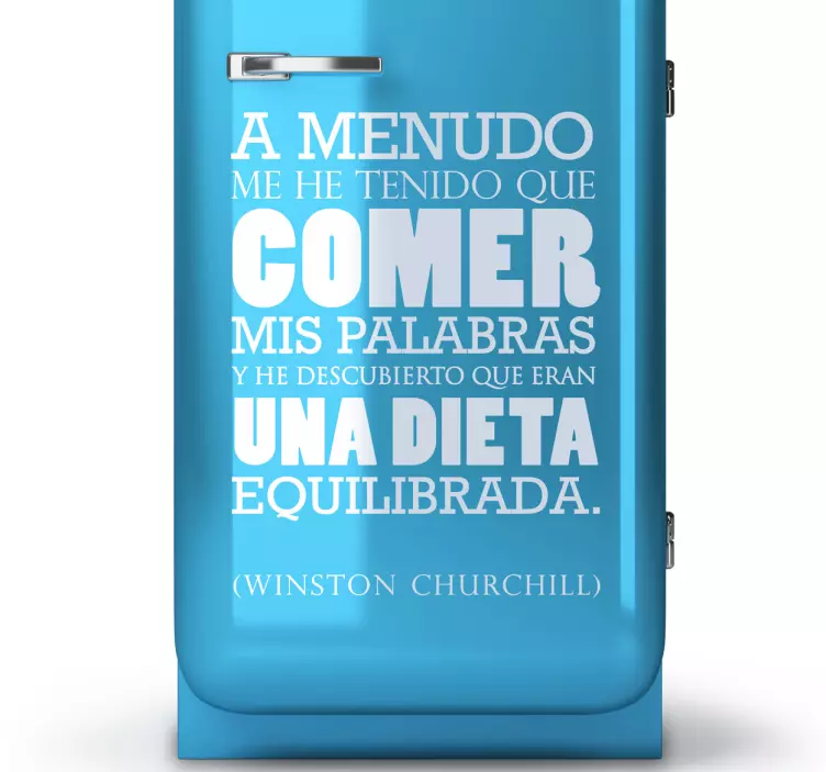 Vinilo decorativo frase dieta palabras - TenVinilo