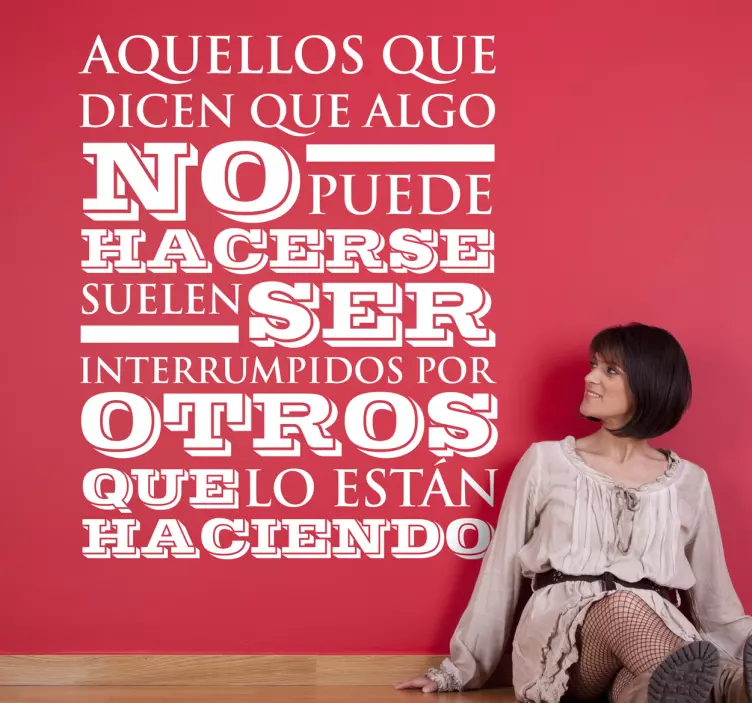 Vinilo decorativo frase Joel Baker - TenVinilo