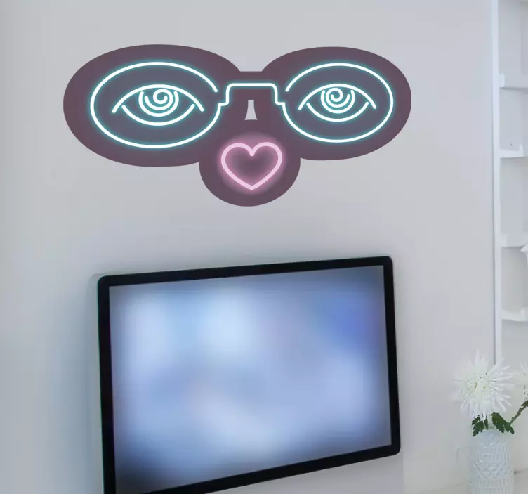 Vinilo decorativo gafas de neón - TenVinilo