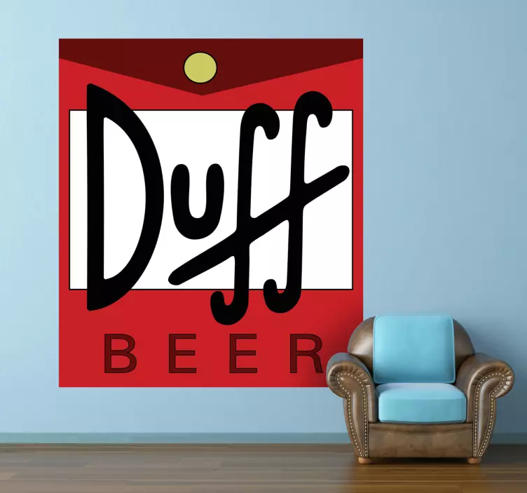 Vinilo decorativo logo cerveza Duff - TenVinilo