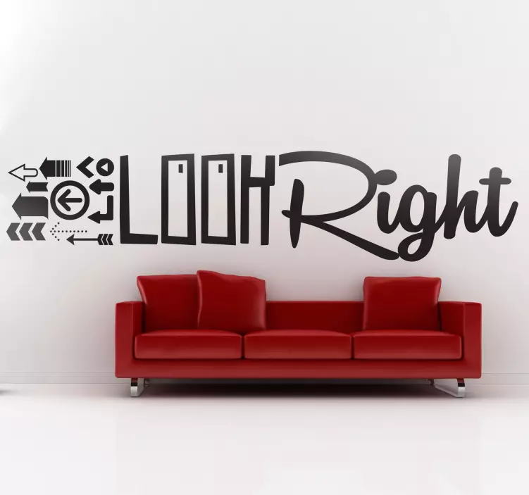Vinilo decorativo look right - TenVinilo