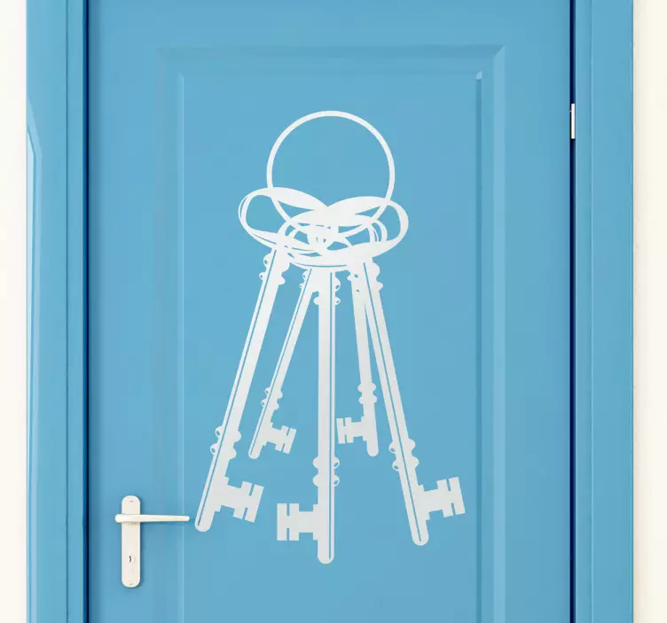 Vinilo decorativo manojo de llaves - TenVinilo