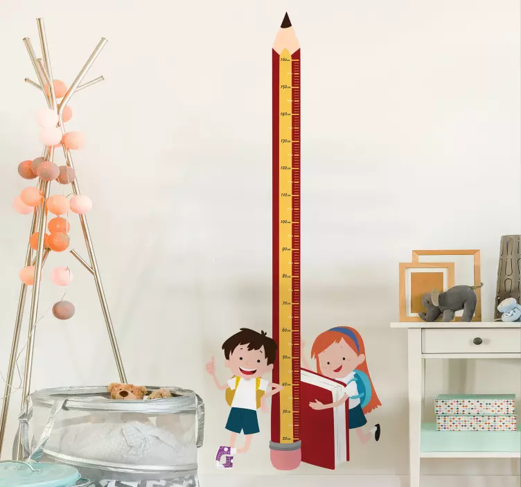 Vinilo decorativo medidor escuela - TenVinilo