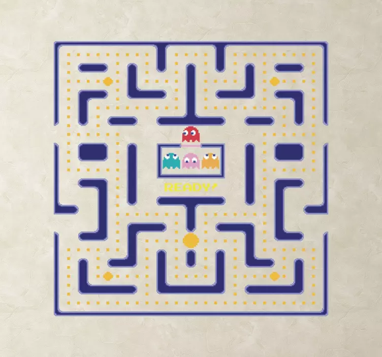 Vinilo decorativo pantalla pacman - TenVinilo