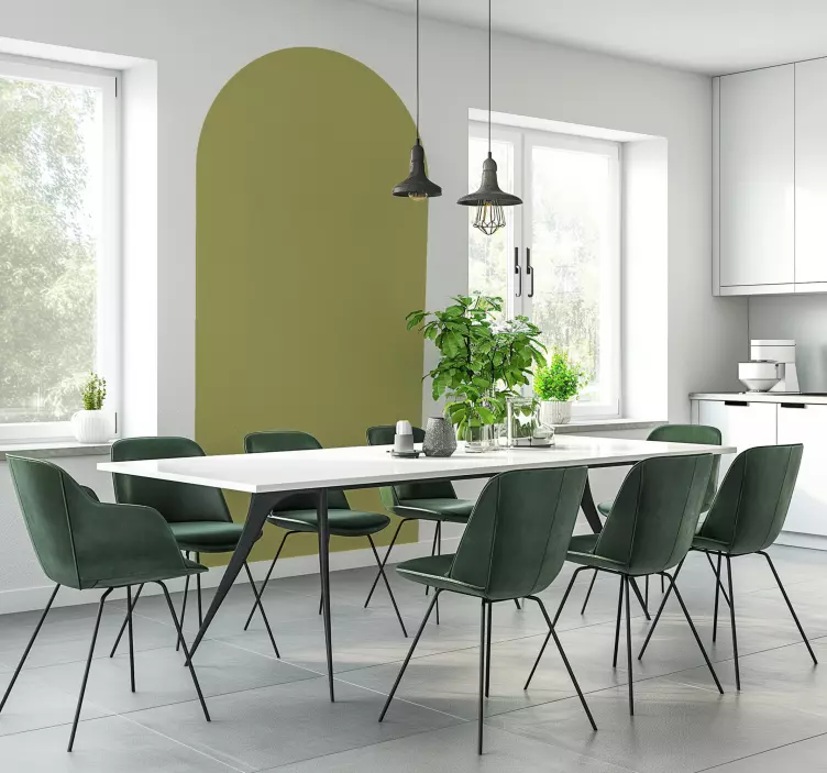 Vinilo para comedor arco verde - TenVinilo