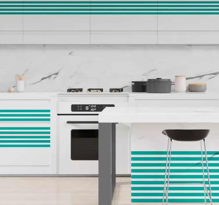 Vinilo adhesivo mueble de rayas horizontales - TenVinilo