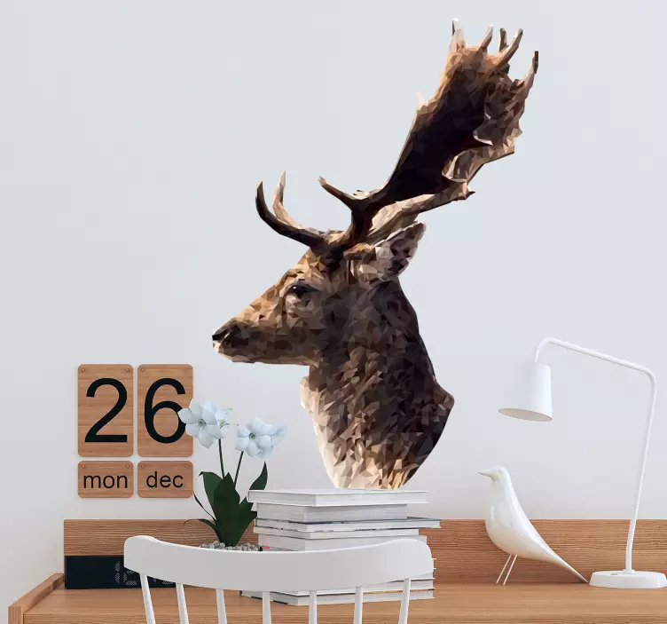 Vinilo decorativo perfil ciervo - TenVinilo