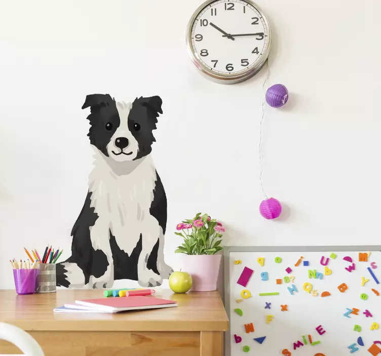 Vinilo decorativo perro collie - TenVinilo