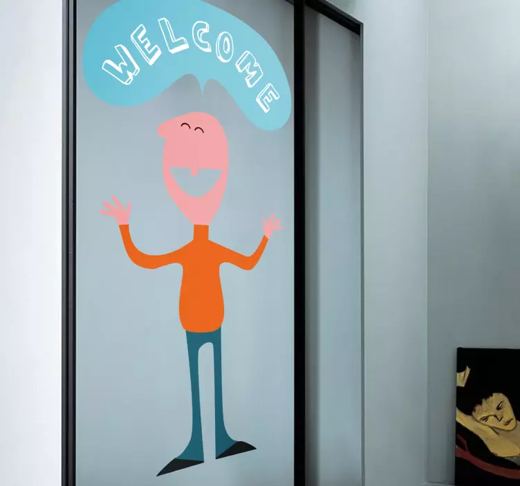 Vinilo decorativo persona welcome - TenVinilo