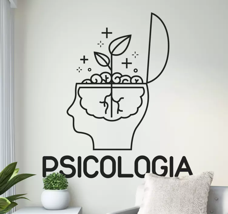 Vinilo creativo de psicología mente brillante - TenVinilo