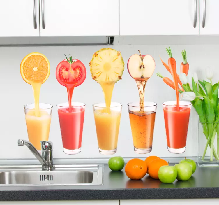 Vinilo decorativo selección de zumos - TenVinilo