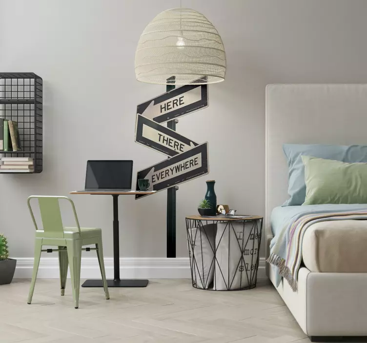 Vinilo decorativo señal de tráfico flechas - TenVinilo