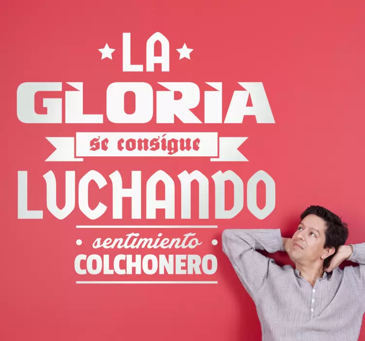 Vinilo decorativo sentimiento colchonero - TenVinilo