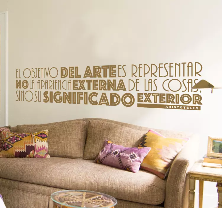 Vinilo decorativo significado arte Aristóteles - TenVinilo