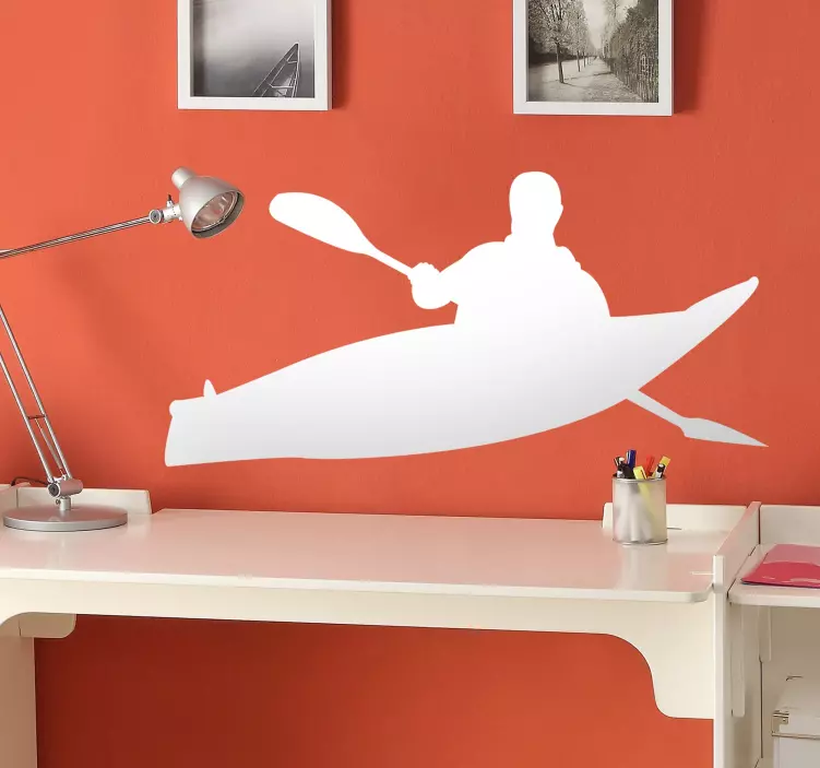 Vinilo decorativo silueta piragua - TenVinilo