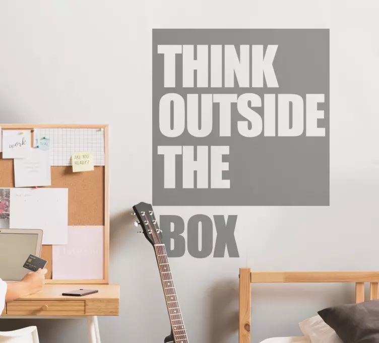 Vinilo superación personal Pensar fuera de la caja - TenVinilo