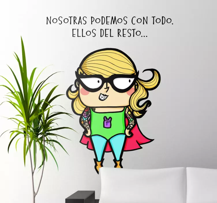 Vinilo decorativo superheroína - TenVinilo