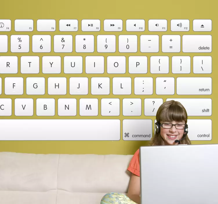 Vinilo decorativo teclado ordenador - TenVinilo