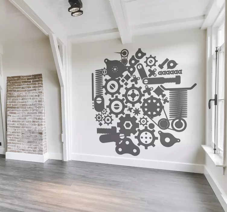 Vinilo decorativo textura maquinaria - TenVinilo