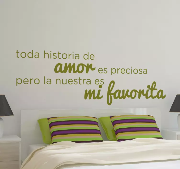 Vinilo decorativo toda historia amor - TenVinilo