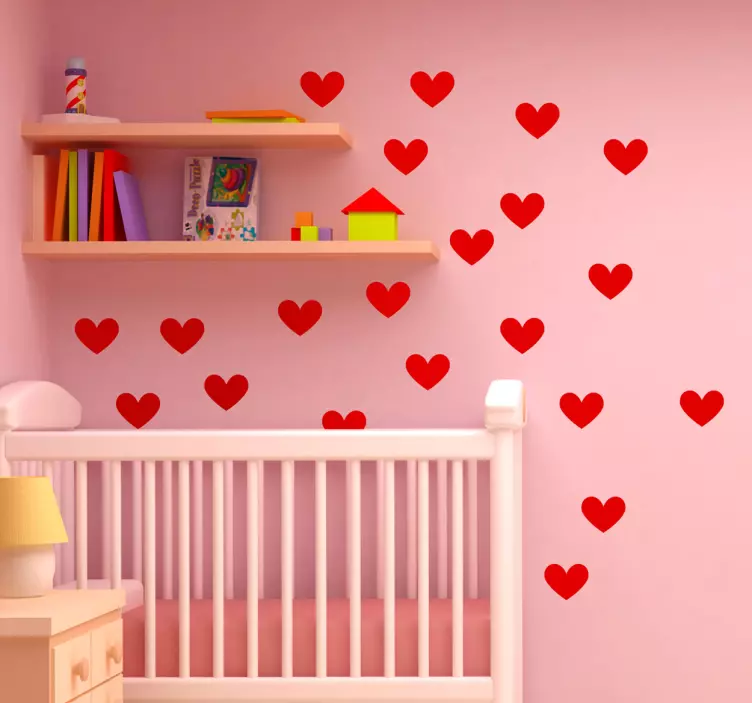 Vinilo decorativo topos corazón - TenVinilo