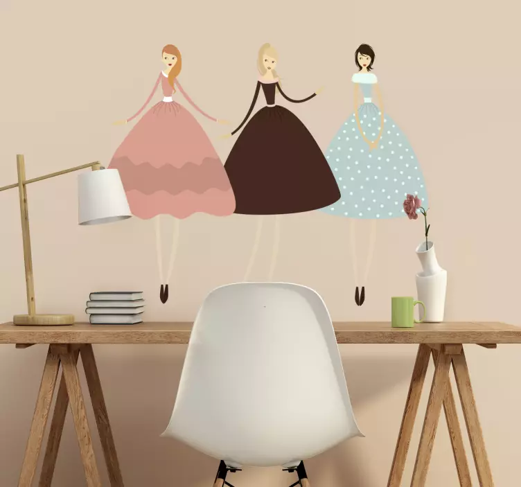 Vinilo decorativo tres chicas chic - TenVinilo