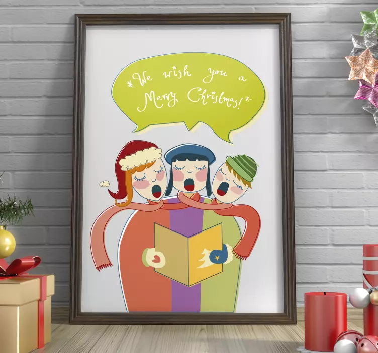 Vinilo decorativo trío villancico - TenVinilo