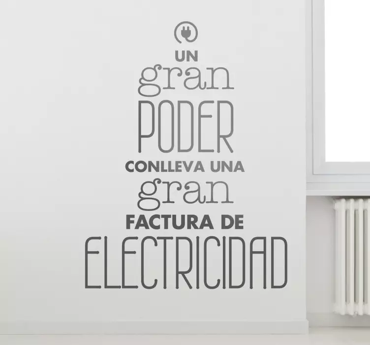 Vinilo decorativo un gran poder - TenVinilo