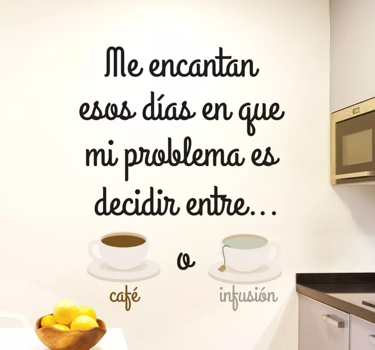 Vinilo decorativos café o té - TenVinilo