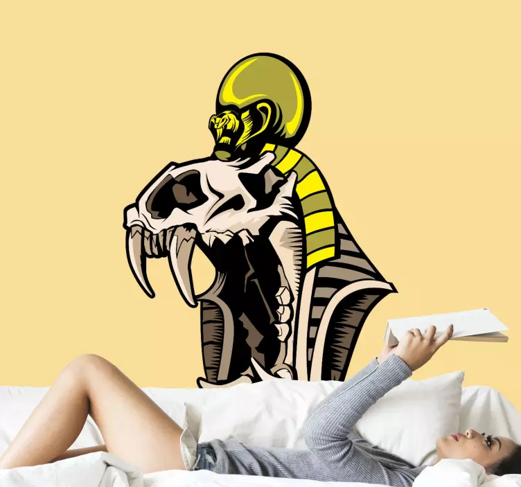 Vinilo diseño de calavera y cobra - TenVinilo