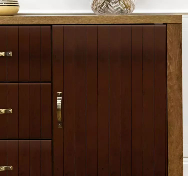 Vinilo elegante armario de madera - TenVinilo