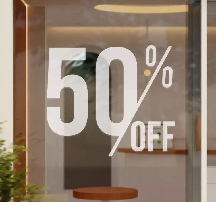 Vinilo escaparate descuentos - TenVinilo