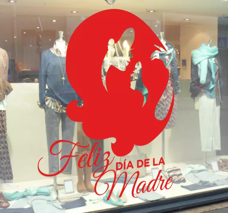 Vinilo escaparate día de la madre - TenVinilo