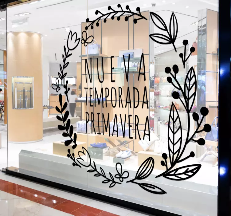 Vinilo escaparate primavera - TenVinilo