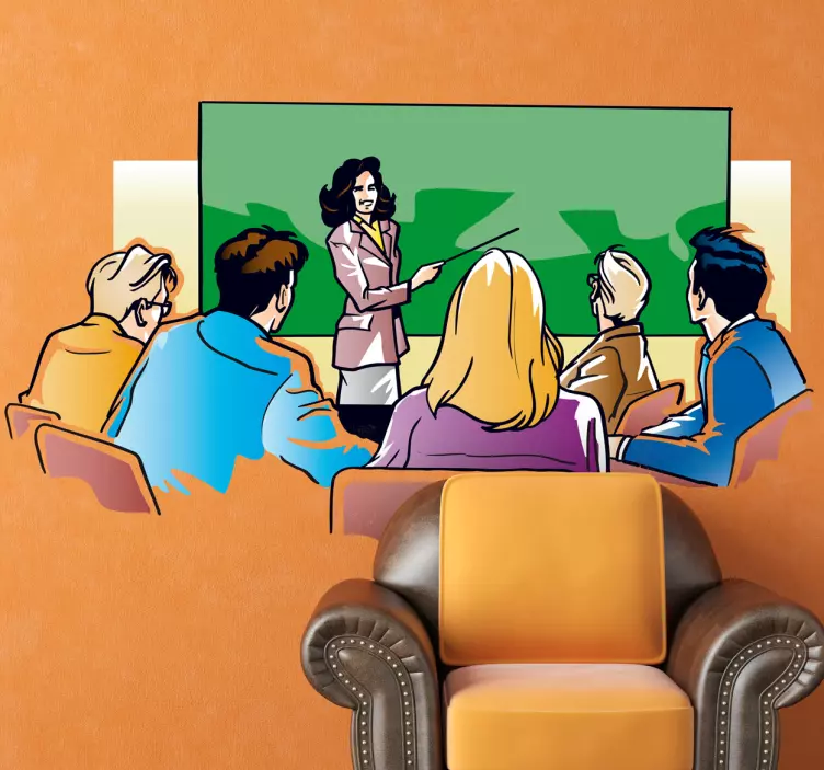 Vinilo escena de presentación empresarial - TenVinilo